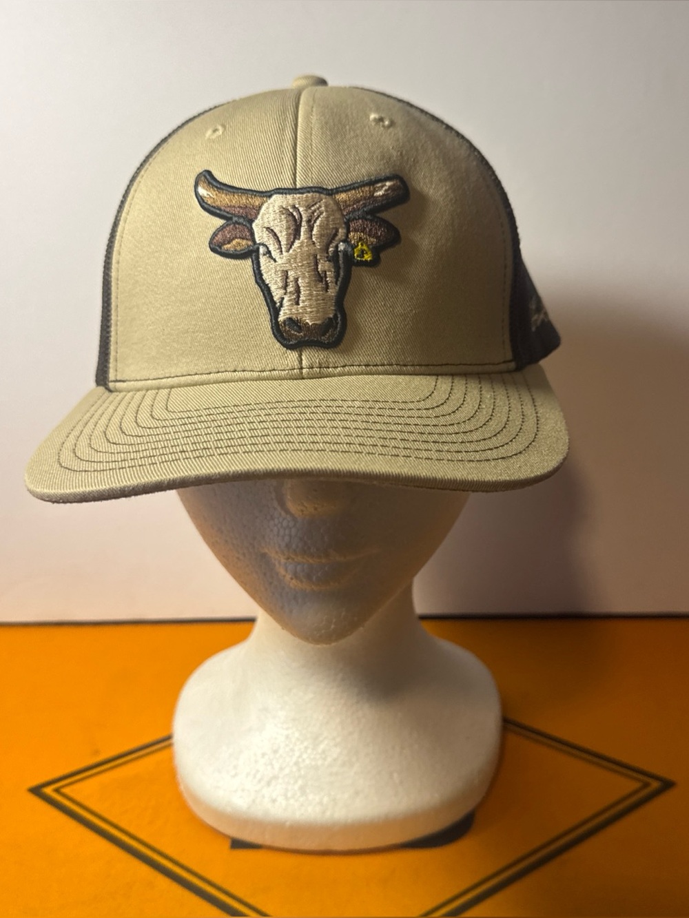 Lane Frost Desperado Bull Logo Patch Adjustable Snap Back Mesh Cap Hat